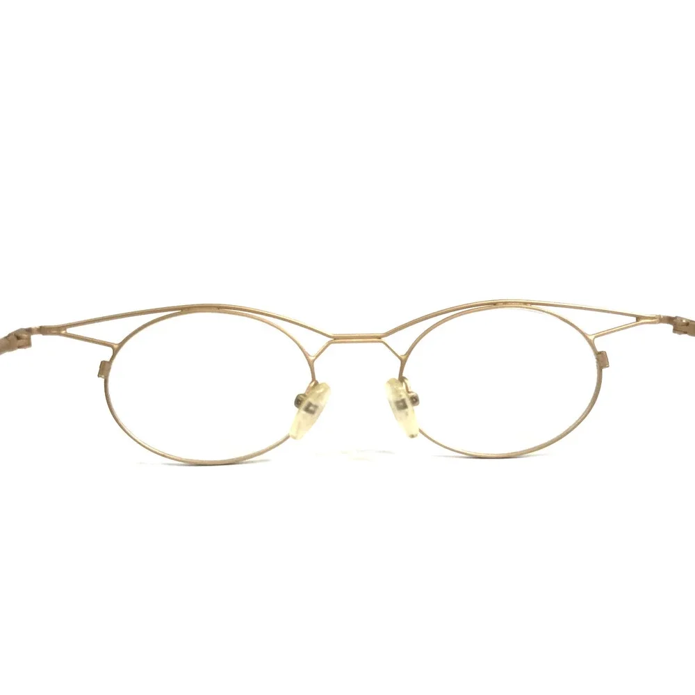 Vintage Opdo Eyeglasses Frames 1579-2 Matte Gold Round Modern MCM 45-19-135